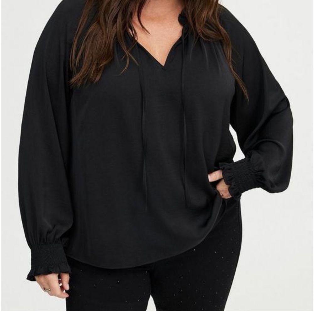 Torrid Black Ruffle Blouse - Picture 12 of 13